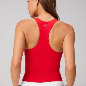 NWT Fabletics Anywhere Built In Bra Tank Heated red Small activewear athletic